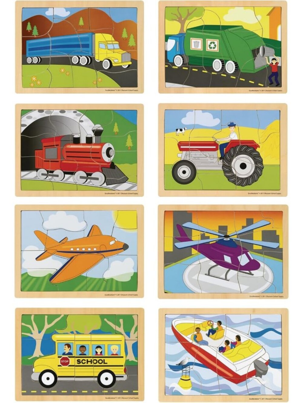 Wooden Transportation Jigsaw Puzzles for Kids | Educational & Fun Learning Toys